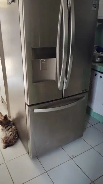 Refrigerador LG French door con dispensador, atendido en La Habana